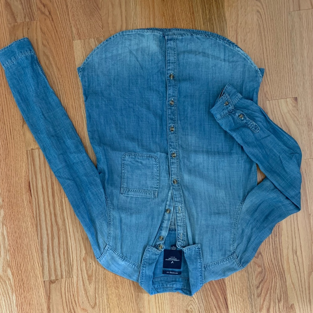 Boyfriend fit denim shirt